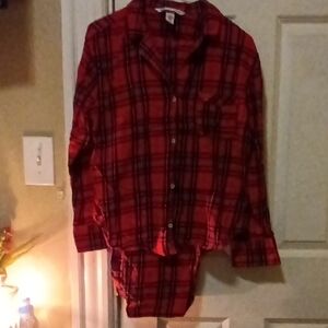 Victoria's Secret Red Plaid Pajamas Set